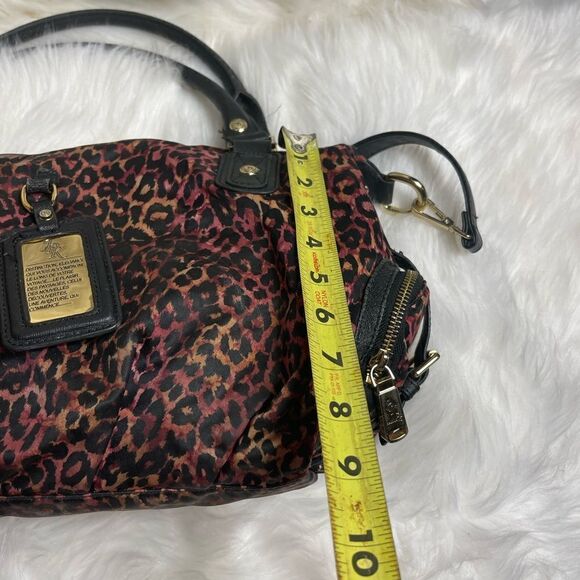 JPK Paris 75 Magenta Black Animal Print Fabric Satchel / shoulder bag . - Picture 8 of 12